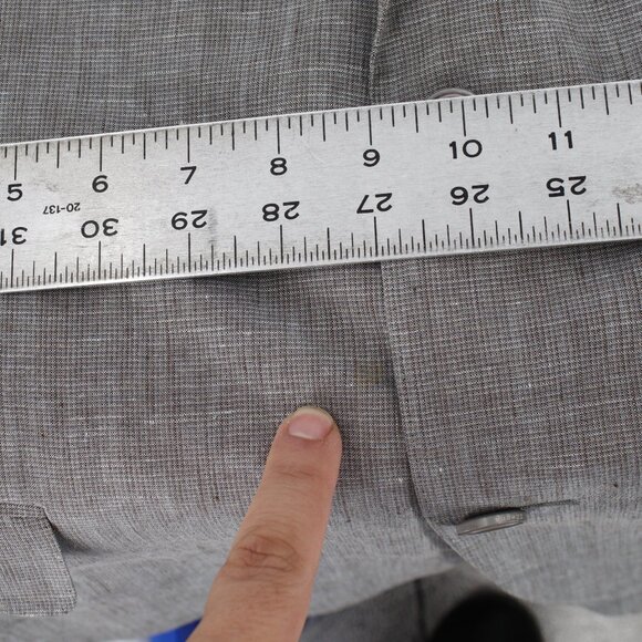 Z zegna sport coat men's 42R two button gray linen cotton wool unstructured - Picture 12 of 16